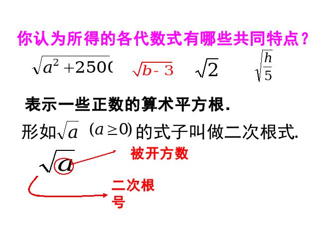 初二下册数学《16.1二次根式》数学第5页