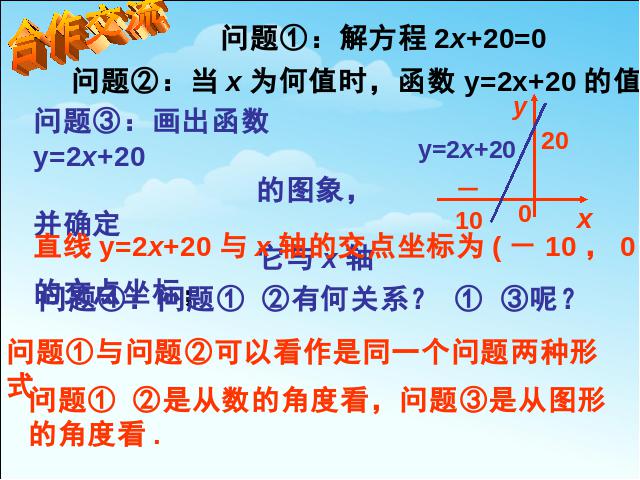 初二下册数学课件《19.2一次函数与方程、不等式》ppt第5页