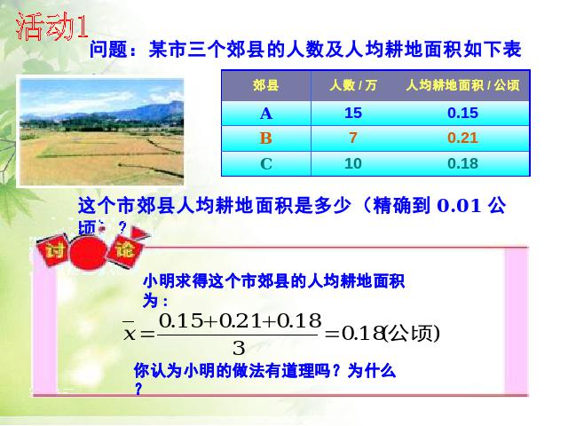 初二下册数学《20.1数据的集中趋势》数学第2页