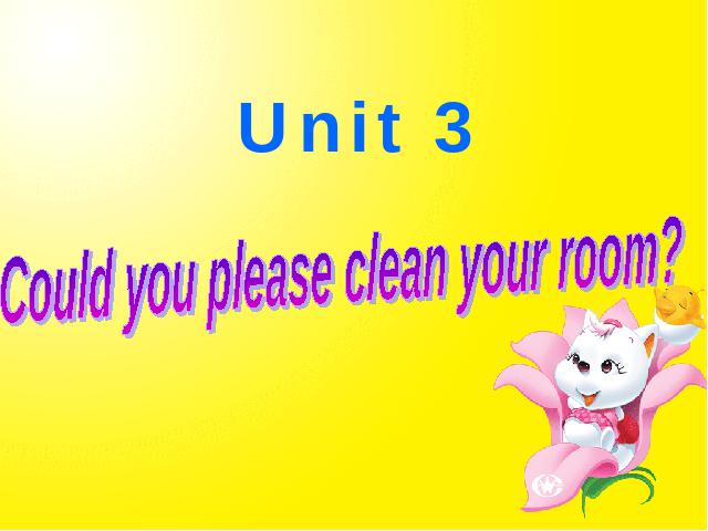 初二下册英语《unit3 Could you please clean your room》英语第1页