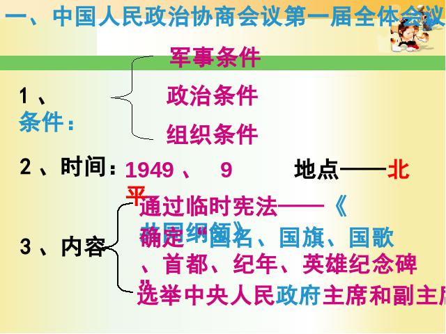 初二下册历史历史《中华人民共和国成立》第5页