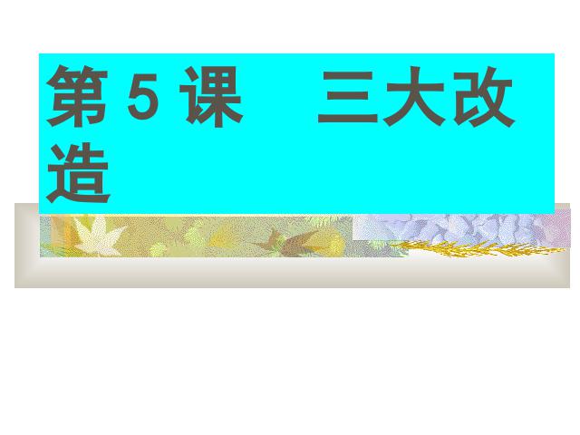 初二下册历史《2.5三大改造》历史第1页