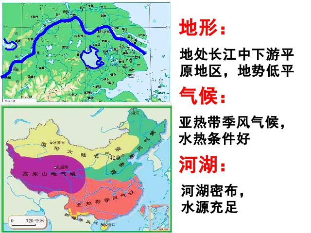 初二下册地理《鱼米之乡长江三角洲地区》地理第6页