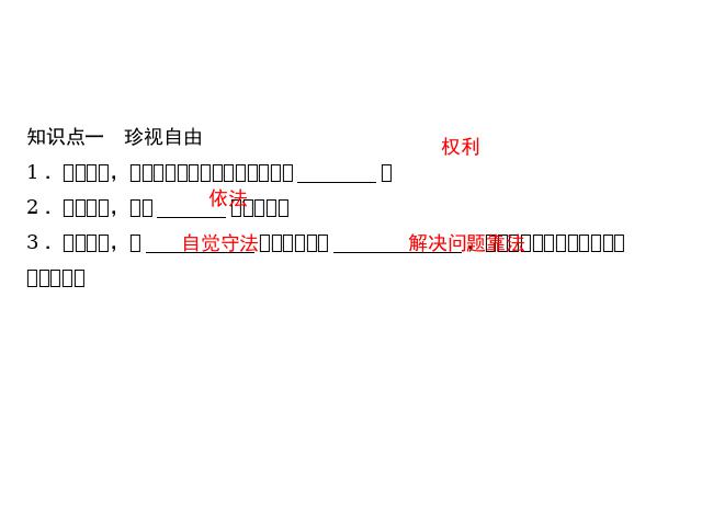 初二下册道德与法治道德与法治优质课《自由平等的追求》第3页