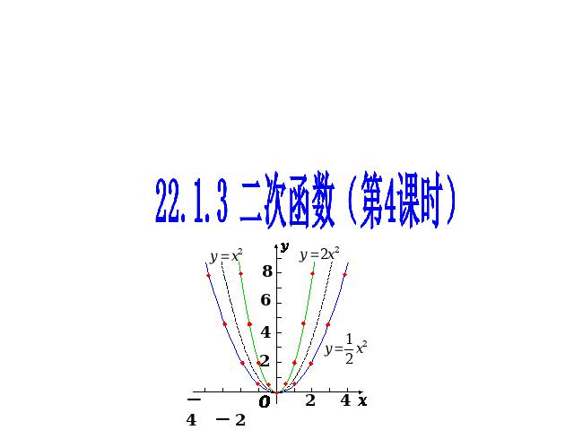 初三上册数学22.1.3二次函数y=a(x-h)2+k的图象和性质第3页