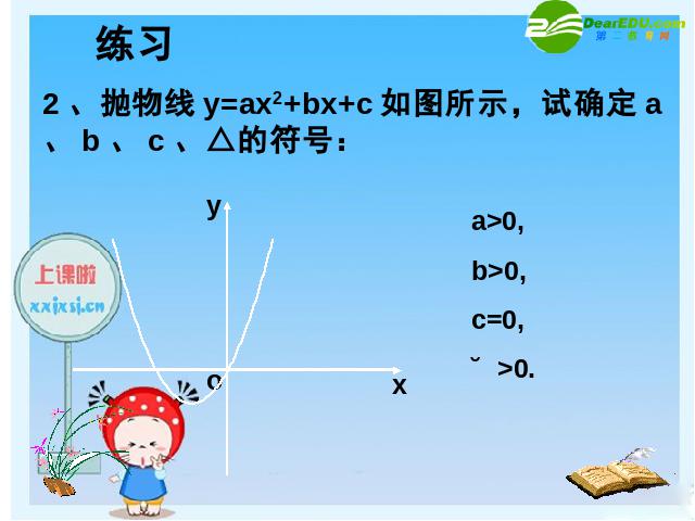 初三上册数学《26.1.4二次函数y=ax2+bx+c的图像及性质》第8页