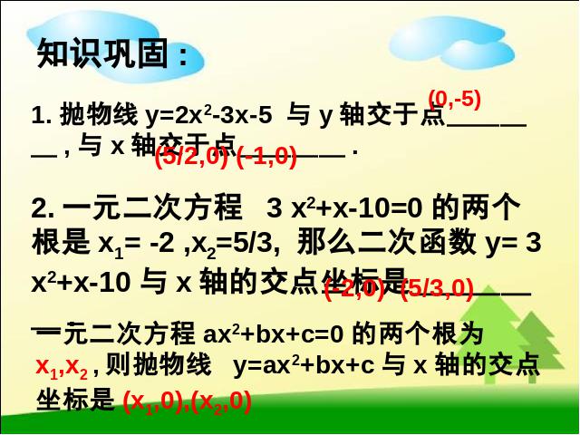 初三上册数学《26.2用函数观点看一元二次方程》第9页