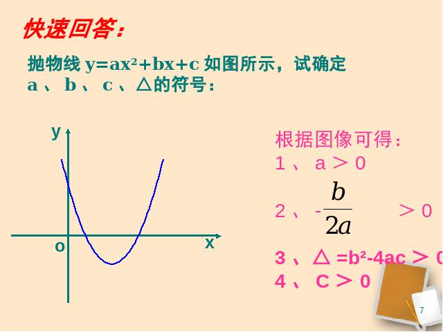 初三上册数学《26.2用函数观点看一元二次方程》第7页