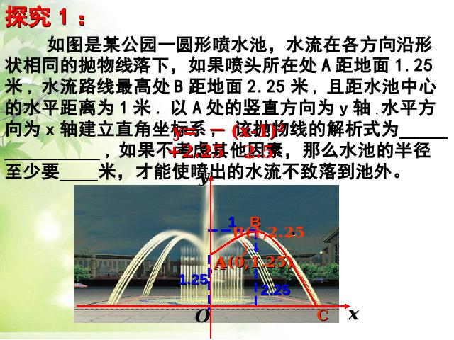 初三上册数学数学22.3实际问题与二次函数拱形问题获奖第4页