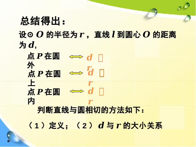 初三上册数学精品课件24.2直线和圆的位置关系ppt第10页