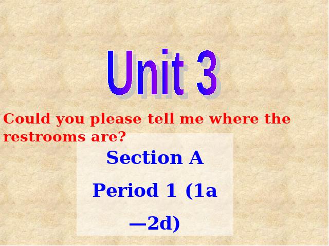 初三上册英语全一册Could you please tell me where the restrooms are课件第1页