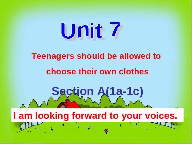 初三上册英语全一册英语《Unit7 Teenagers should be allowed to choose第1页