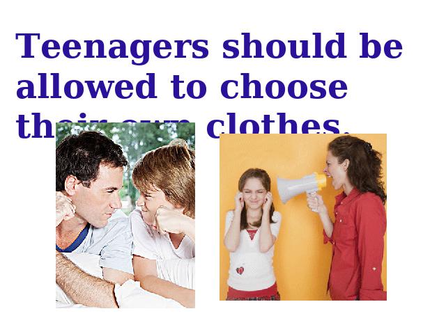 初三上册英语全一册《Unit7 Teenagers should be allowed to choose their own clot第1页