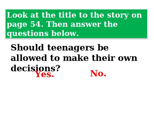 初三上册英语全一册初中英语ppt《Unit7 Teenagers should be allowed to ch第5页
