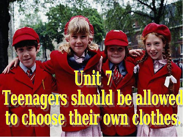 初三上册英语全一册课件《Unit7 Teenagers should be allowed to choose th第1页