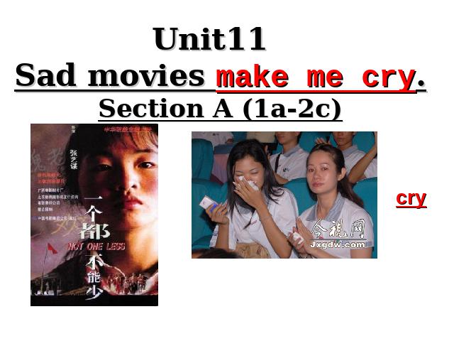 初三上册英语全一册《unit11 Sad movies make me cry》(英语全一第1页