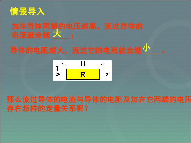 初三上册物理全一册初三物理ppt《17.1电流与电压和电阻的关系》课件第1页