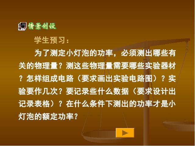 初三上册物理全一册课件《18.3测量小灯泡的电功率》ppt（物理全一册）第2页