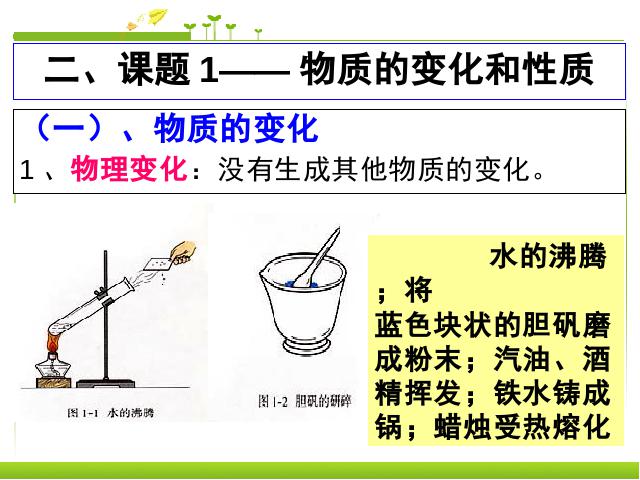 初三上册化学化学课题1物质的变化和性质ppt比赛获奖教学课件第7页