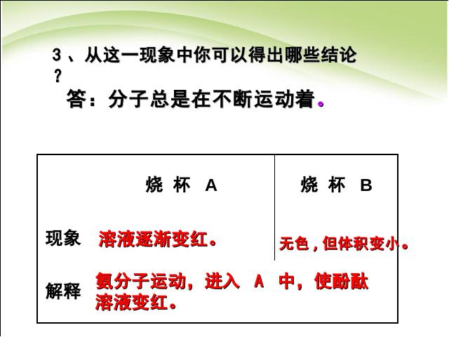 初三上册化学第三单元物质构成的奥秘分子和原子(化学)第8页