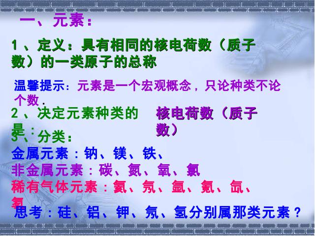 初三上册化学化学第三单元物质构成的奥秘:课题3元素第3页