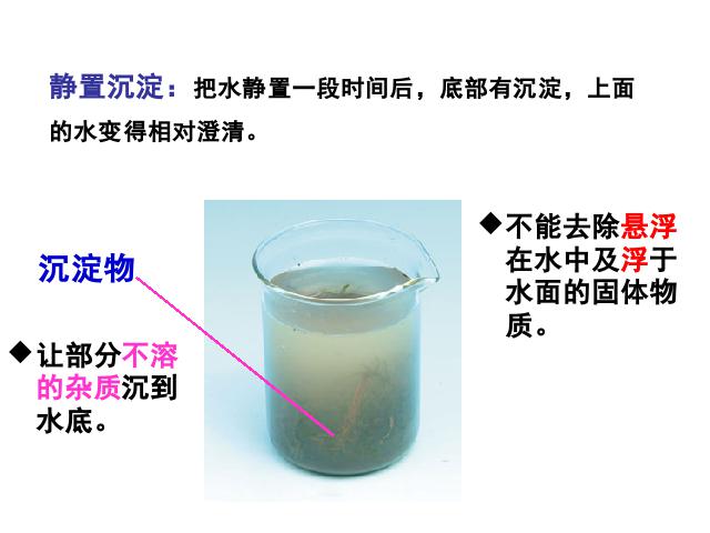 初三上册化学第四单元自然界的水:课题2水的净化化学第5页