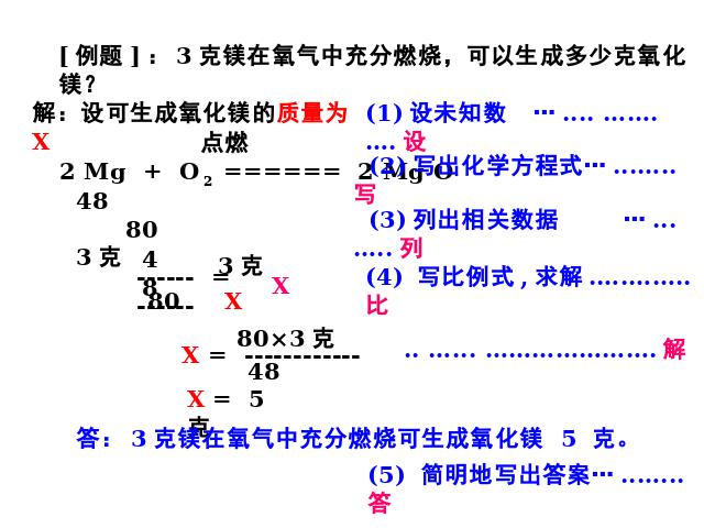 初三上册化学课题3利用化学方程式的简单计算化学公开课第3页