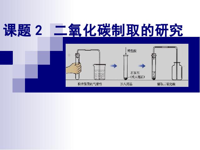 初三上册化学课题2二氧化碳制取的研究ppt比赛获奖教学课件第1页