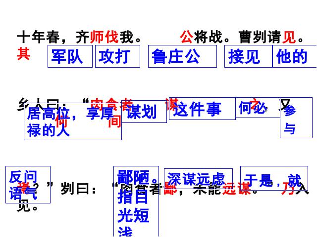 初三下册语文（旧人教版）《第21课:曹刿论战《左传》》(语文)第9页