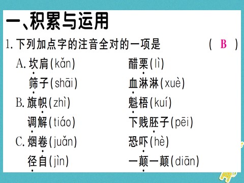 初三下册语文（旧人教版）第6课《变色龙》ppt习题课件（含答案）第2页