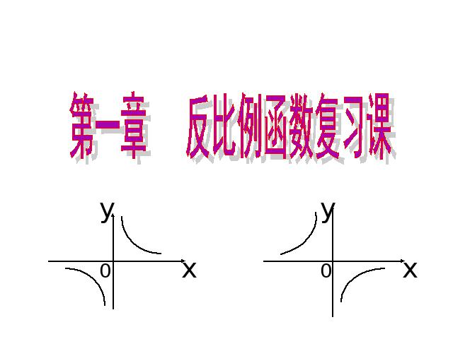 初三下册数学第二十六章反比例复习题26PPT教学自制课件(数学)第1页