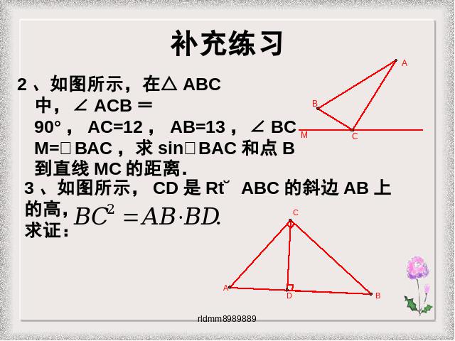 初三下册数学《28.1锐角三角函数》数学第10页